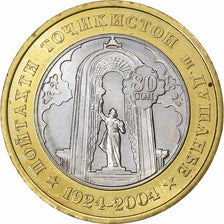 Tajikistan, 3 Somoni, 2001, St. Petersburg, Bi-Metallic, MS(63), KM:10