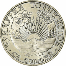 Tadjikistan, 3 Somoni, 2001, St. Petersburg, Cuivre-Nickel-Zinc (Maillechort)