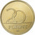 Hongarije, 20 Forint, 2001, Budapest, Nickel-brass, UNC, KM:696