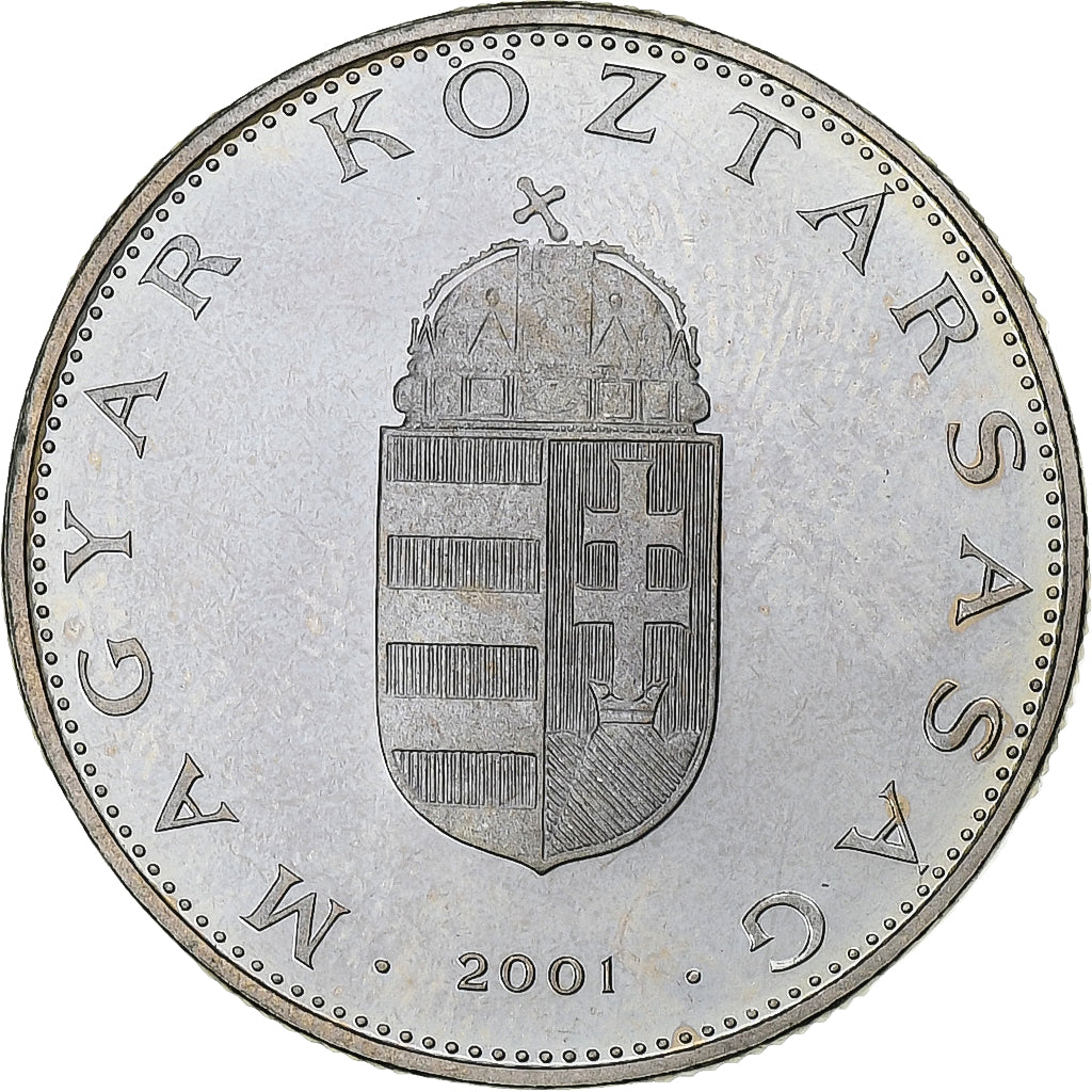 Ungheria, 10 Forint, 2001, Budapest, Rame-nichel, SPL, KM:695
