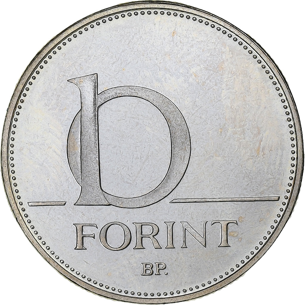Ungheria, 10 Forint, 2001, Budapest, Rame-nichel, SPL, KM:695