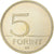 Hungría, 5 Forint, 2001, Budapest, Níquel - latón, SC, KM:694