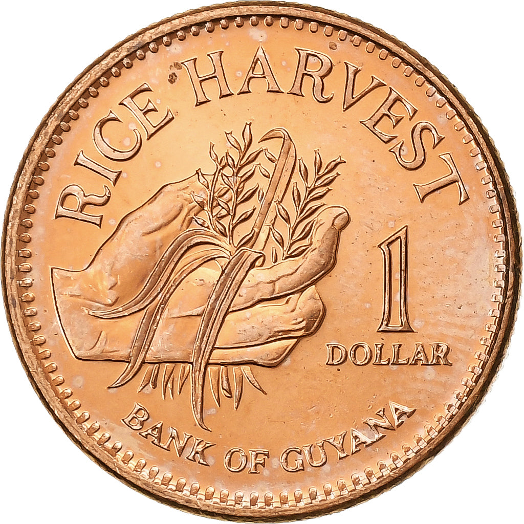 Gujana, Dollar, 2005, Royal Mint, Miedź platerowana stalą, AU(55-58), KM:50