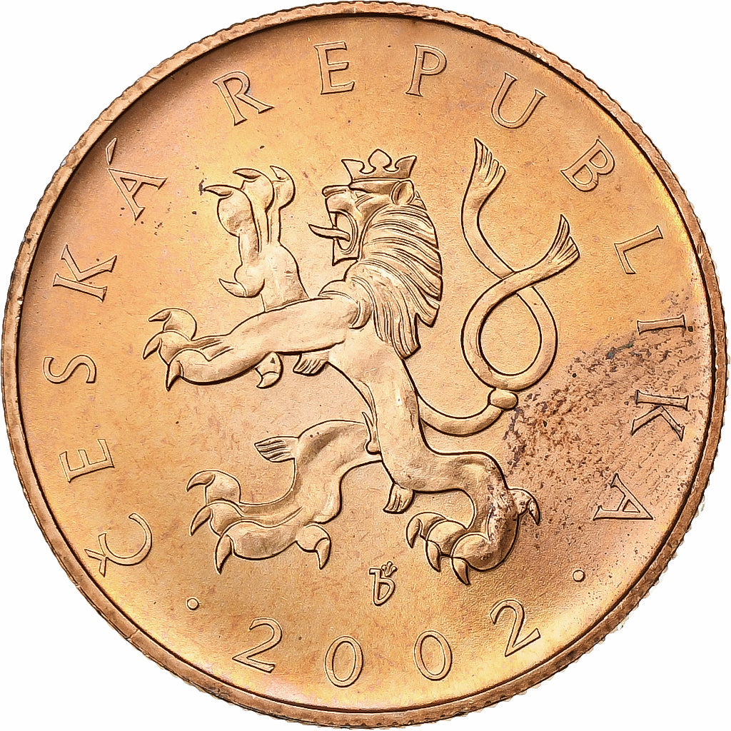 Czech Republic, 10 Korun, 2002, Acier plaqué cuivre, MS(63), KM:4
