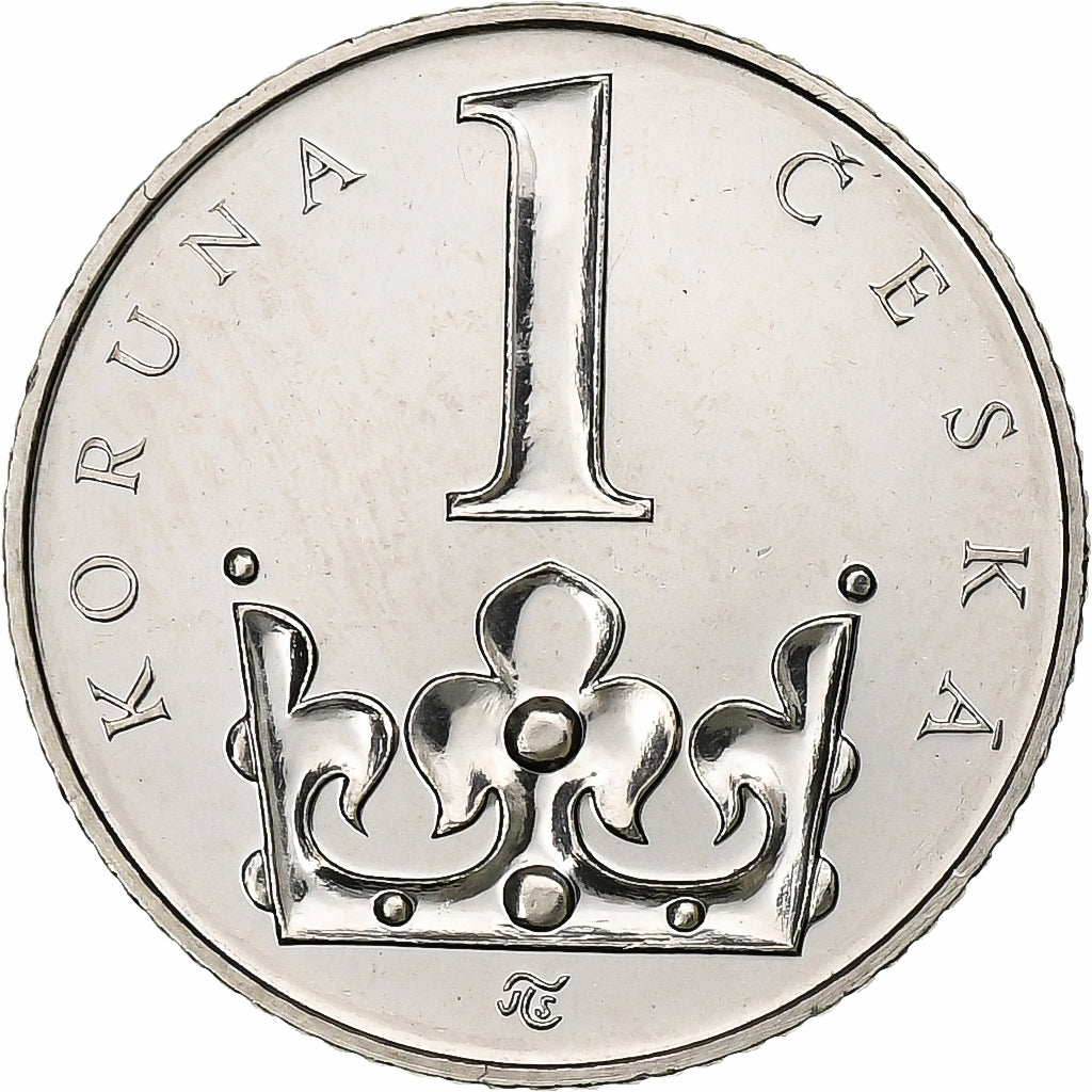 Czech Republic, Koruna, 2002, Nickel plated steel, MS(63), KM:7