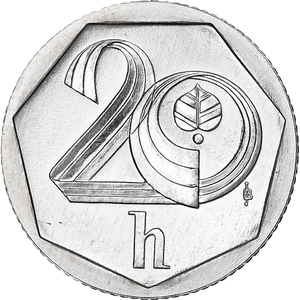 Czech Republic, 20 Haleru, 2002, Aluminum, MS(60-62), KM:2.1
