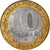 Rússia, 10 Roubles, 2002, St. Petersburg, Bimetálico, AU(55-58), KM:751