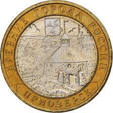 Russia, 10 Roubles, 2008, Saint Petersburg, Bimetaliczny, AU(55-58), KM:994
