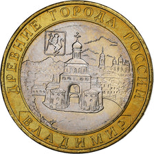 Russia, 10 Roubles, 2008, Moscow, Bi-Metallic, AU(55-58), KM:976
