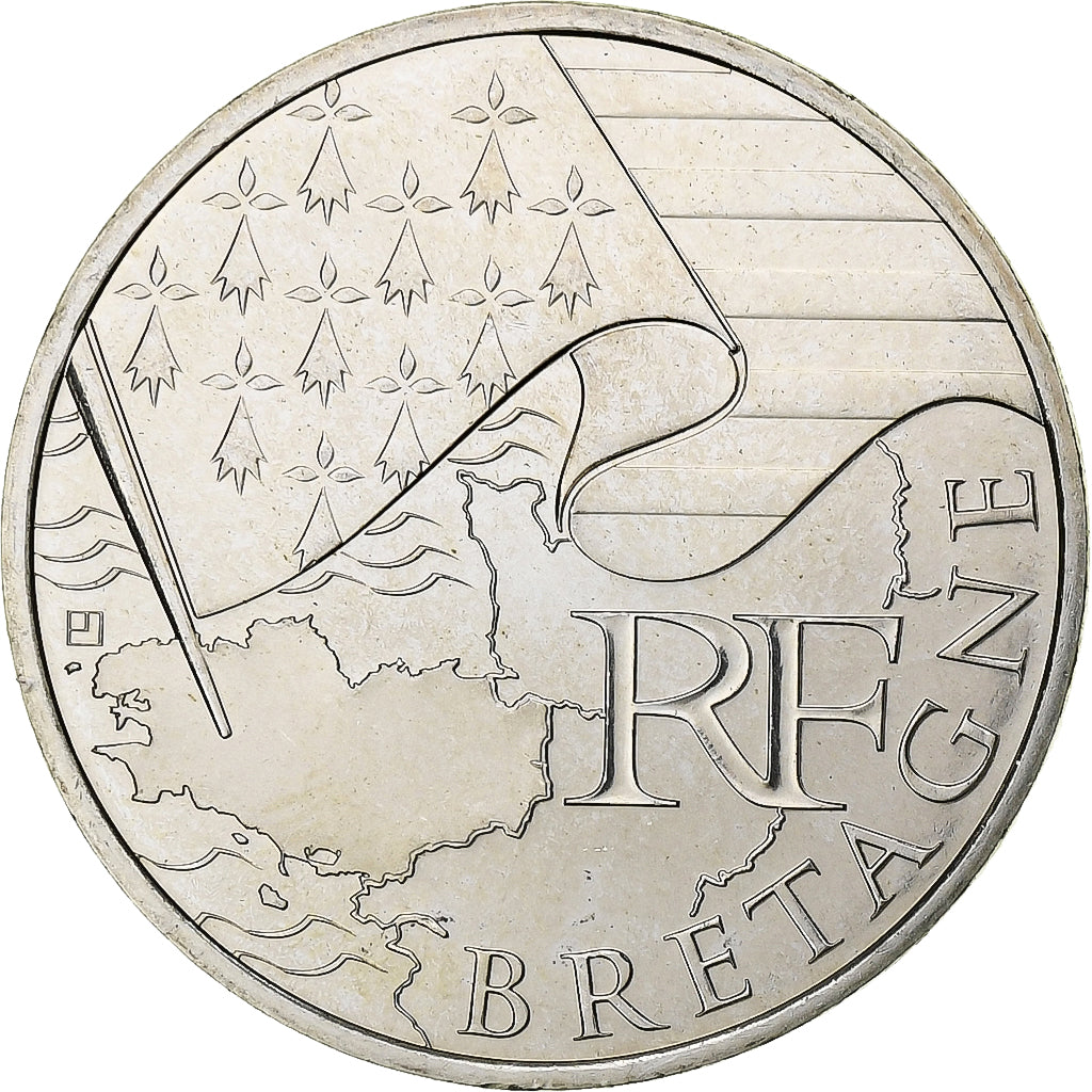 France, 10 Euro, Euros des régions, 2010, Paris, Argent, SUP+, KM:1648