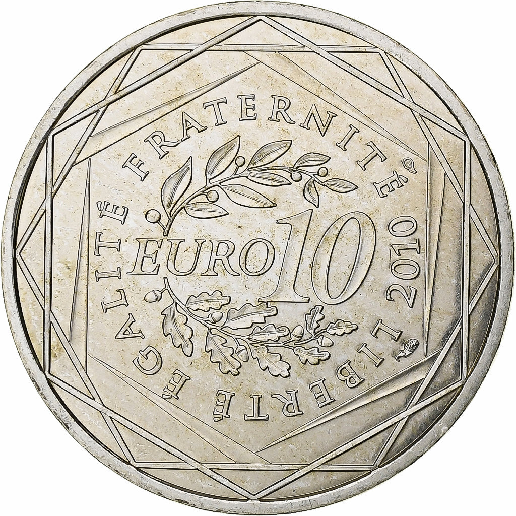 França, 10 Euro, Euros des régions, 2010, Paris, Prata, MS(60-62), KM:1648