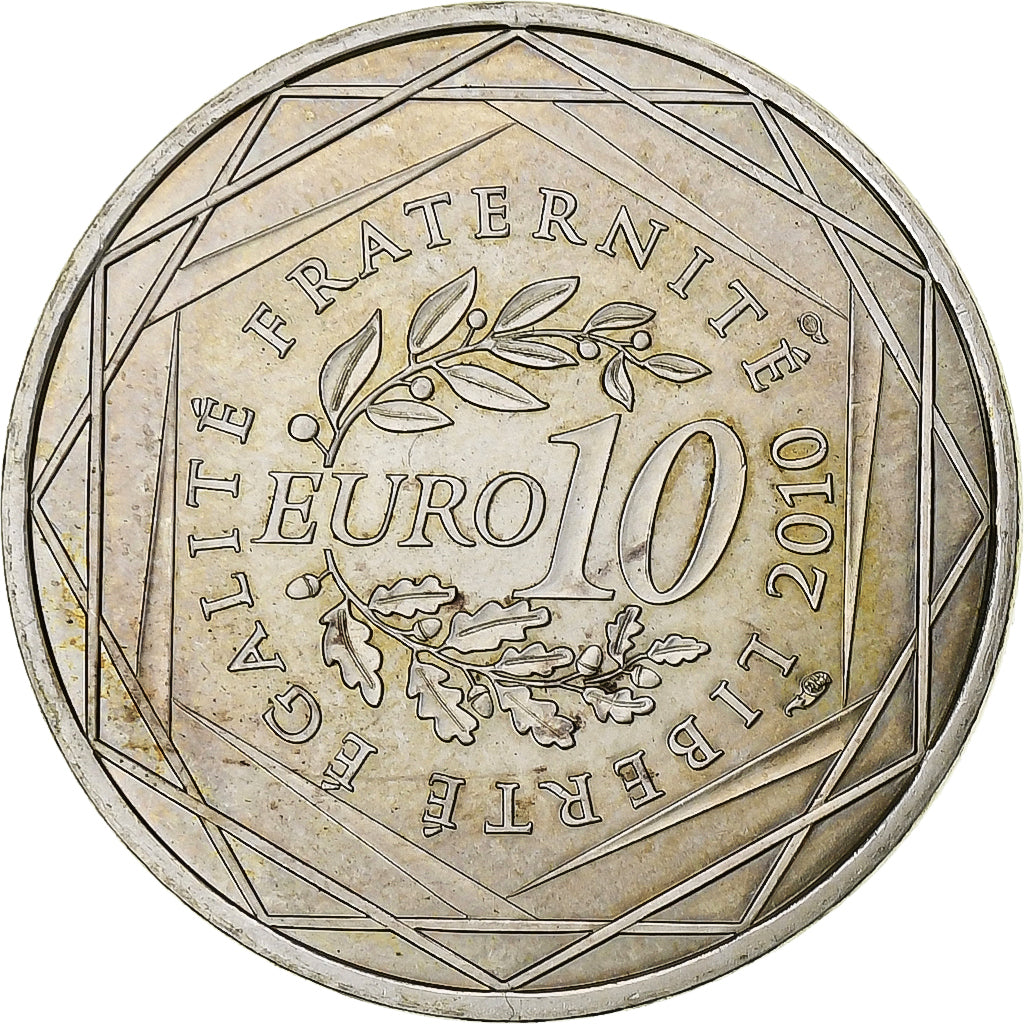 Francia, 10 Euro, Euros des régions, 2010, Paris, Plata, MBC+, KM:1648