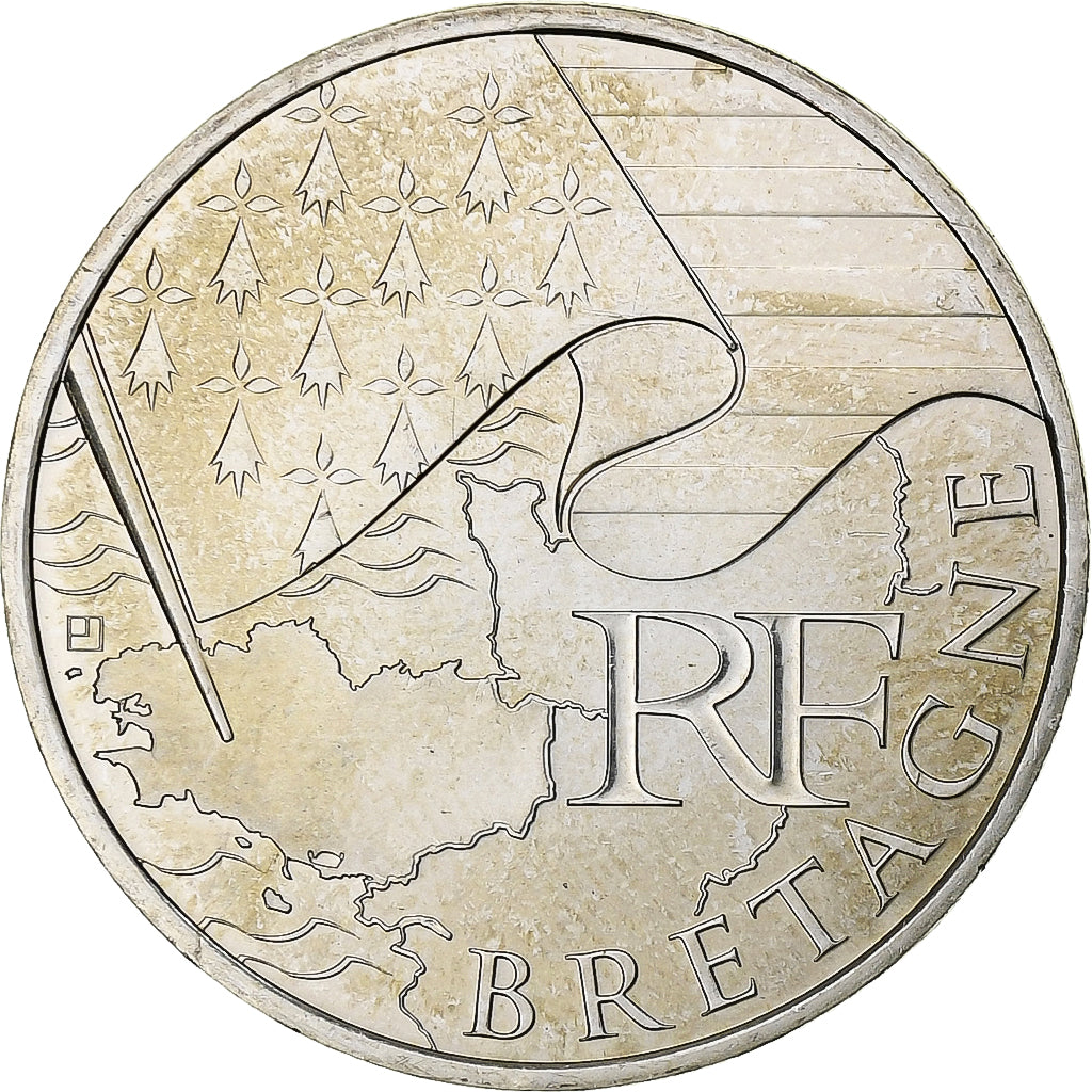 Francja, 10 Euro, Euros des régions, 2010, Paris, Srebro, AU(55-58), KM:1648