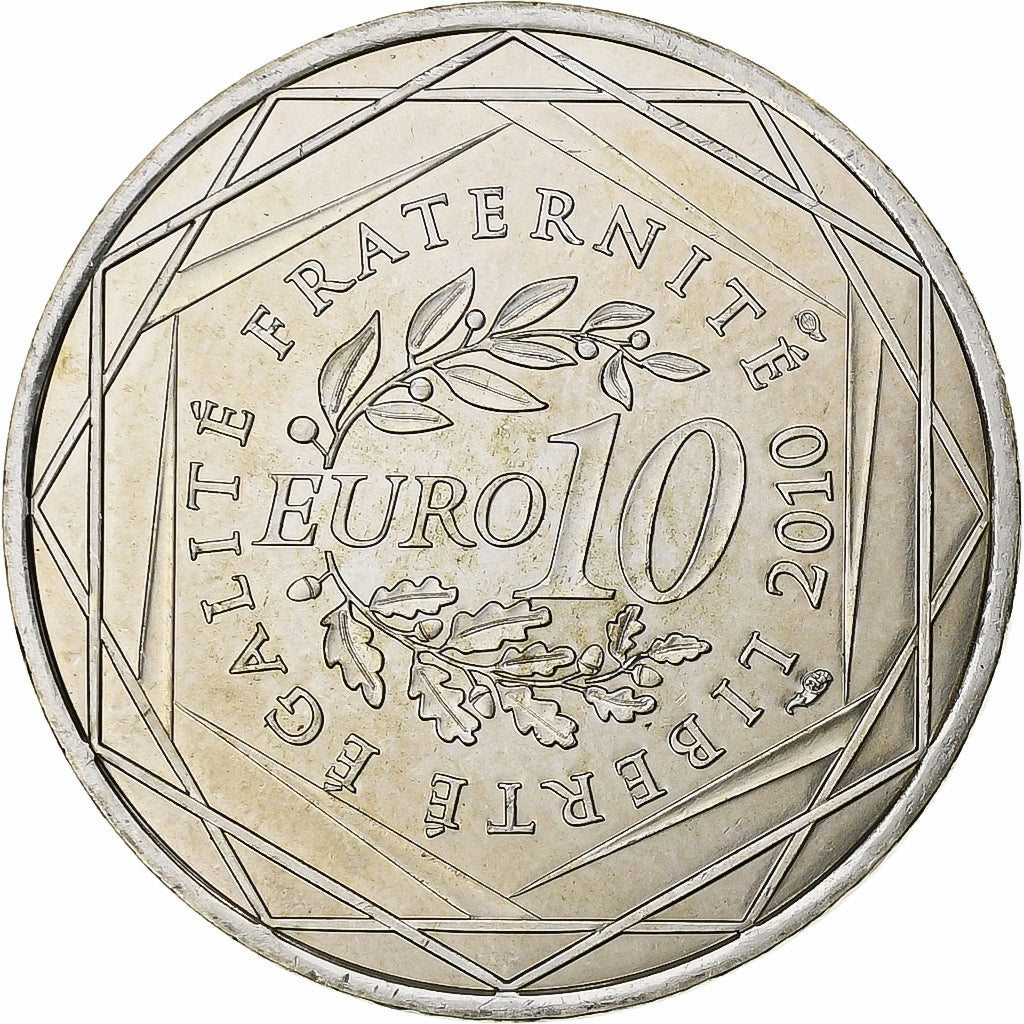 France, 10 Euro, Euros des régions, 2010, Paris, Argent, SUP, KM:1648