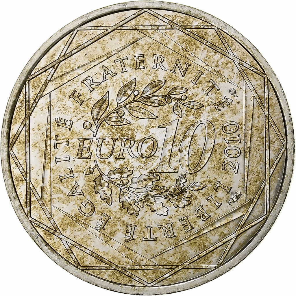 France, 10 Euro, Euros des régions, 2010, Paris, Argent, TTB+, KM:1648