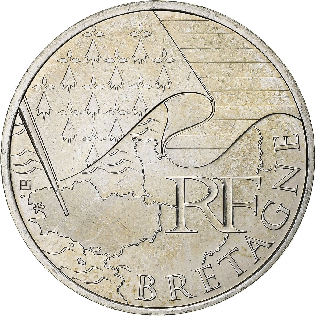 Francja, 10 Euro, Euros des régions, 2010, Paris, Srebro, AU(50-53), KM:1648