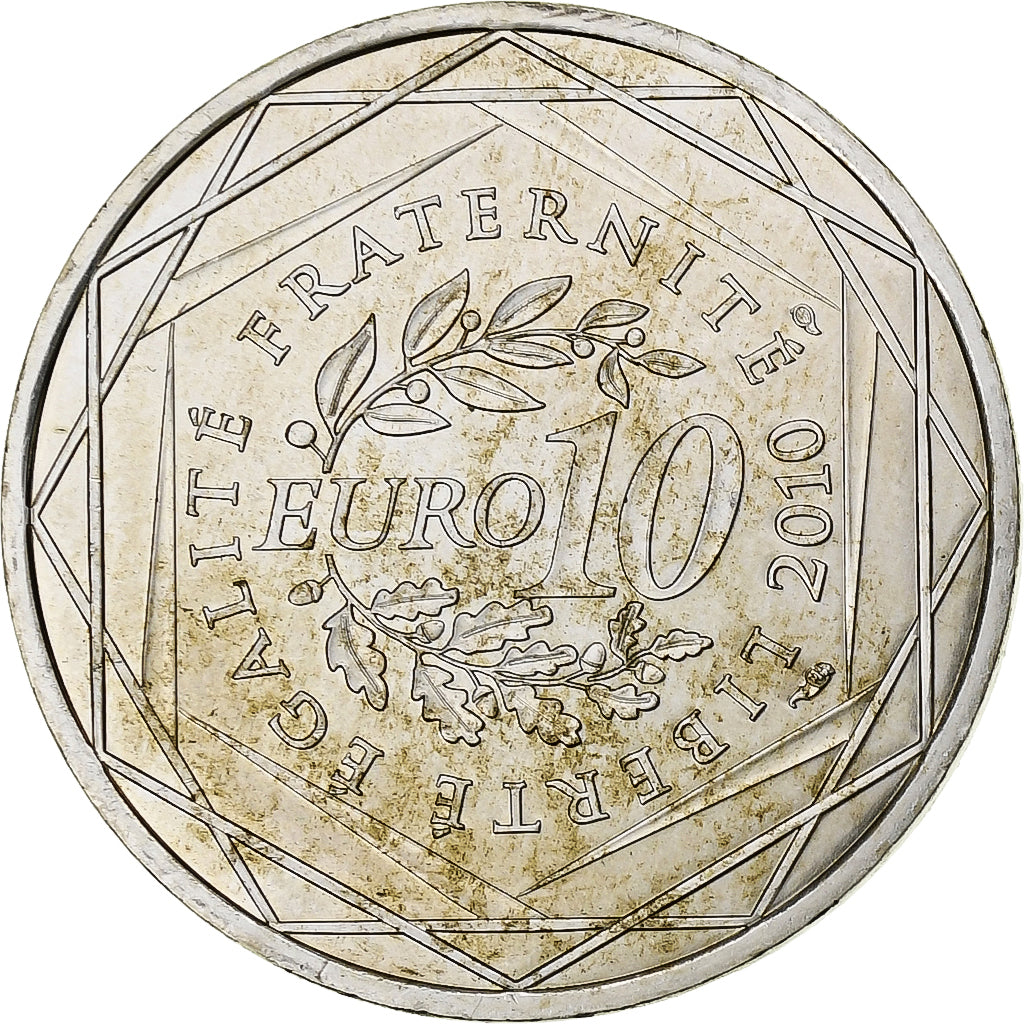 France, 10 Euro, Euros des régions, 2010, Paris, Argent, TTB+, KM:1648