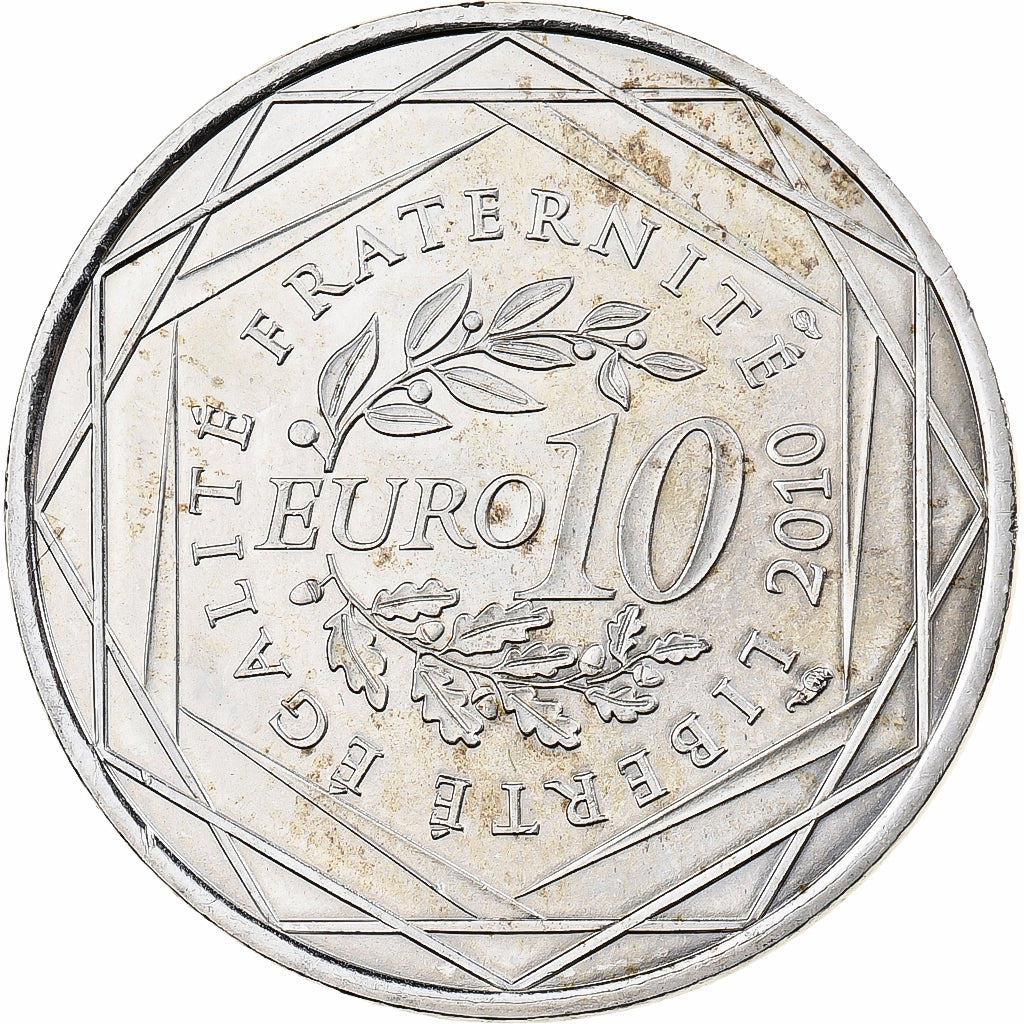 France, 10 Euro, Euros des régions, 2010, Paris, Silver, AU(55-58), KM:1648