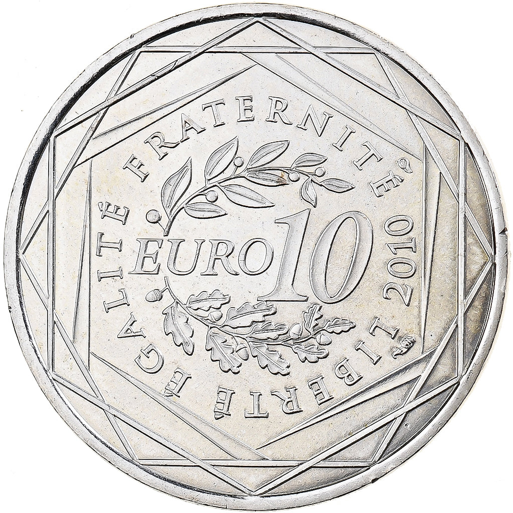 France, 10 Euro, Euros des régions, 2010, Paris, Argent, SUP, KM:1648
