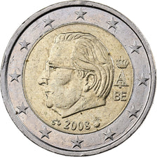 Belgium, Albert II, 2 Euro, 2008, Brussels, Bi-Metallic, AU(50-53), KM:281