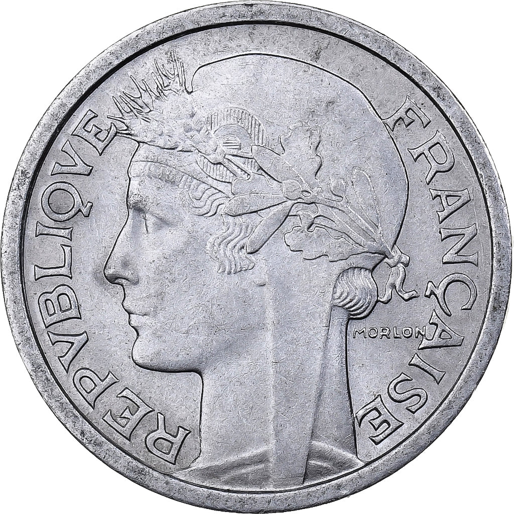 Francja, Franc, Morlon, 1958, Paris, Aluminium, AU(50-53), Gadoury:473b