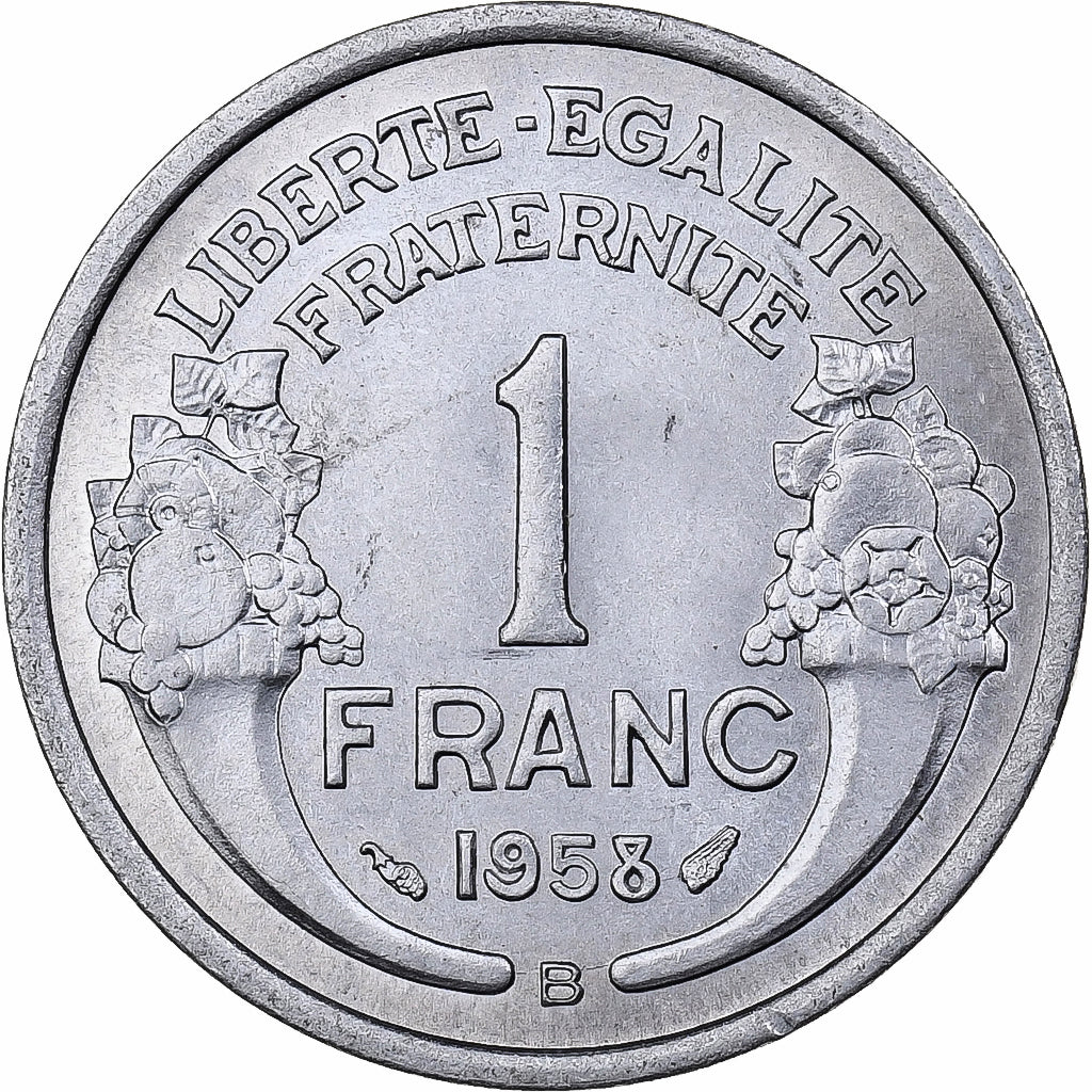 France, Franc, Morlon, 1958, Beaumont - Le Roger, Aluminum, AU(55-58)