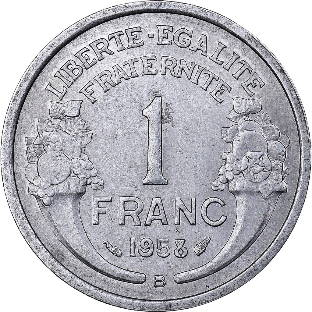 Frankreich, Franc, Morlon, 1958, Beaumont - Le Roger, Aluminium, SS+