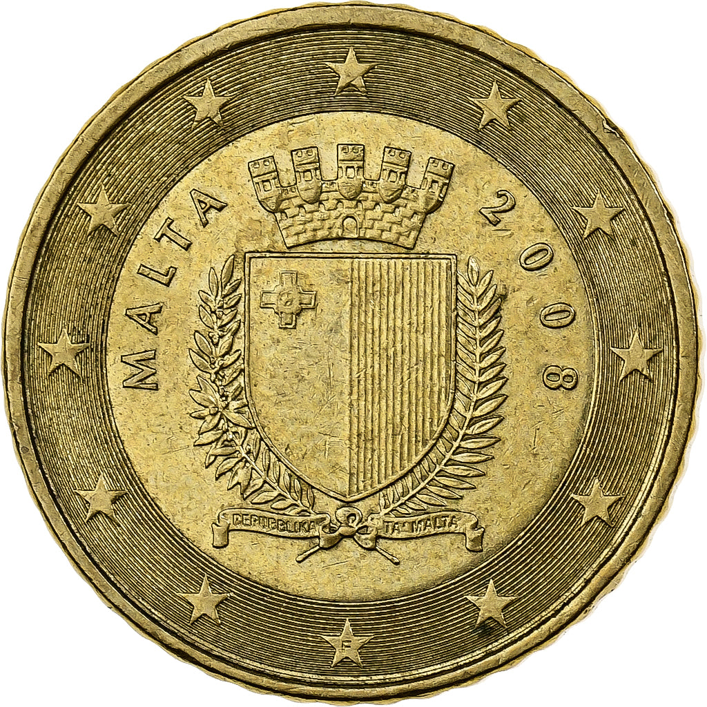 Malta, 50 Euro Cent, 2008, Nordic gold, EF(40-45), KM:130
