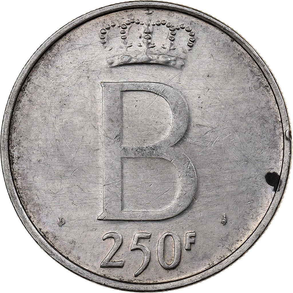 Belgium, 250 Francs, 250 Frank, 1976, Silver, EF(40-45), KM:157.1