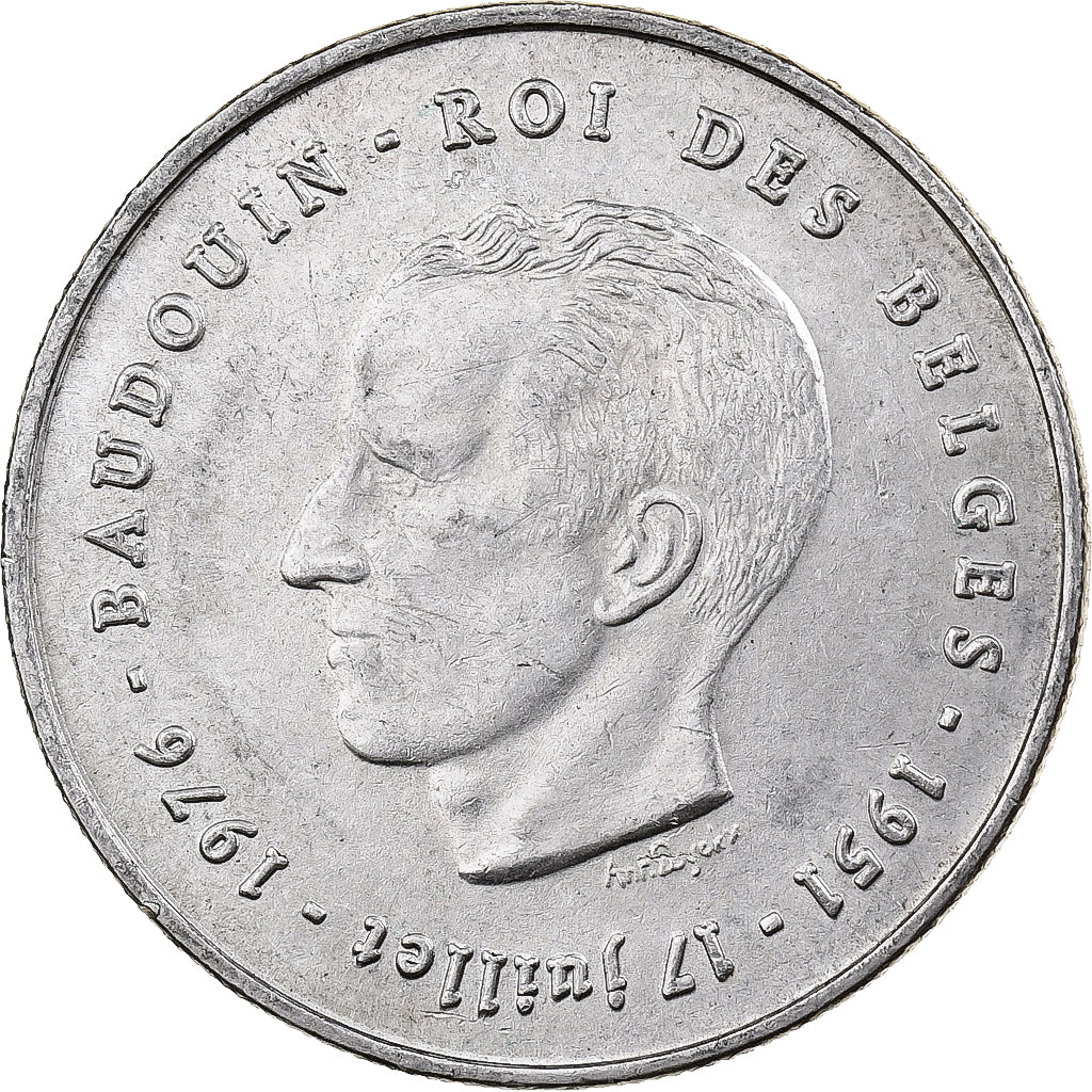 Bélgica, 250 Francs, 250 Frank, 1976, Plata, MBC, KM:157.1