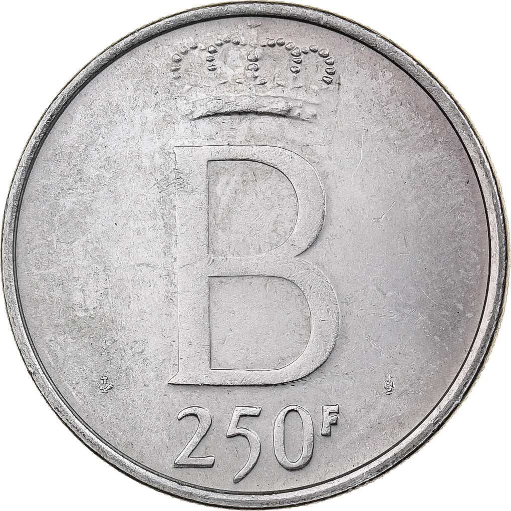 Belgium, 250 Francs, 250 Frank, 1976, Silver, EF(40-45), KM:157.1