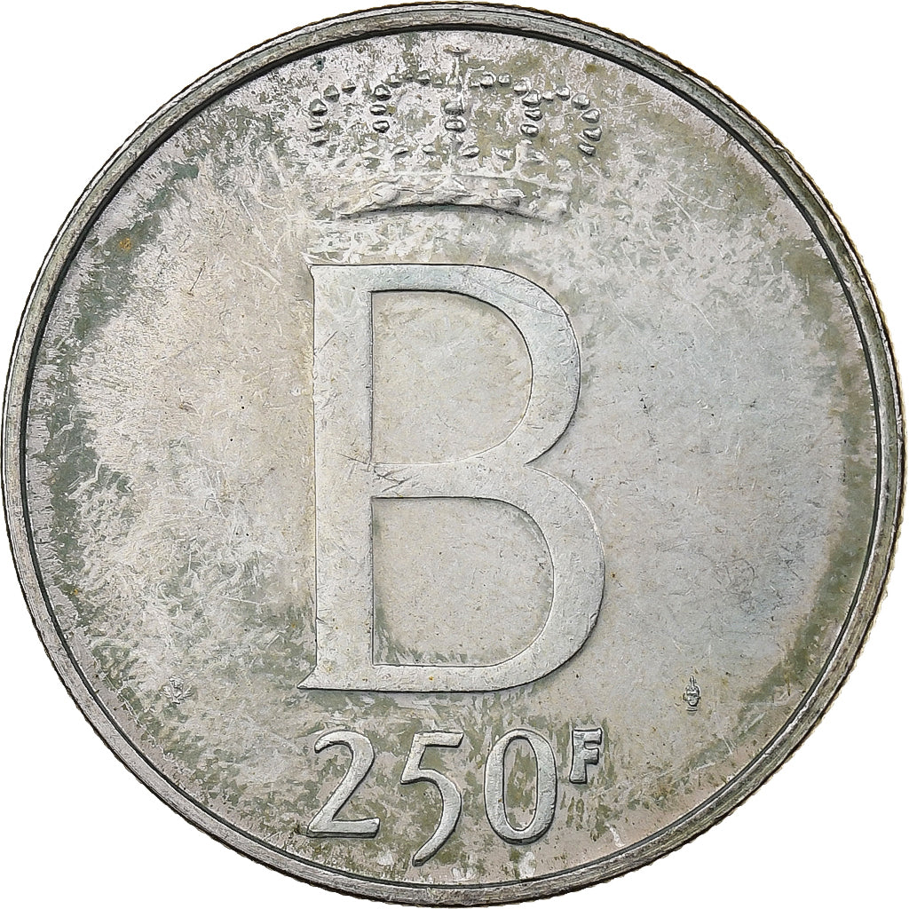 Belgium, 250 Francs, 250 Frank, 1976, Brussels, Silver, EF(40-45), KM:158.1
