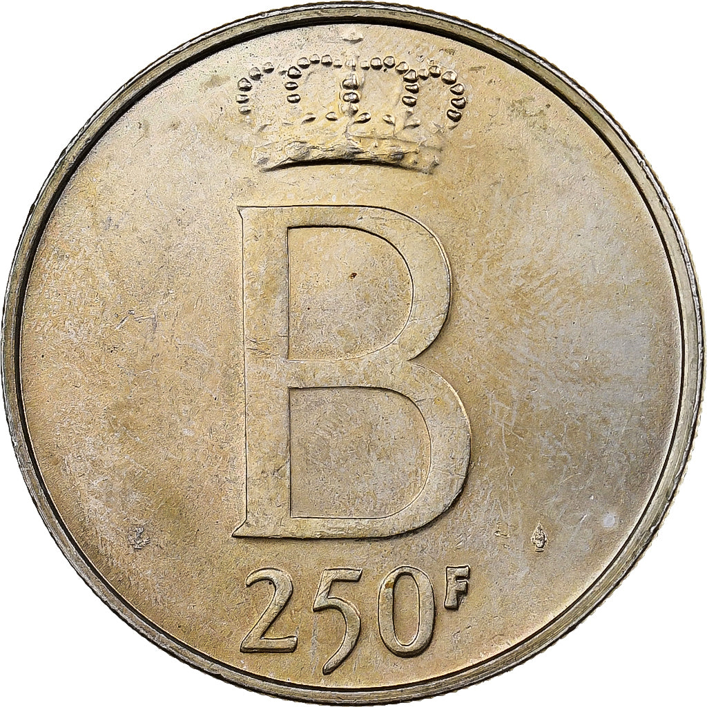 Belgium, 250 Francs, 250 Frank, 1976, Brussels, Silver, EF(40-45), KM:158.1