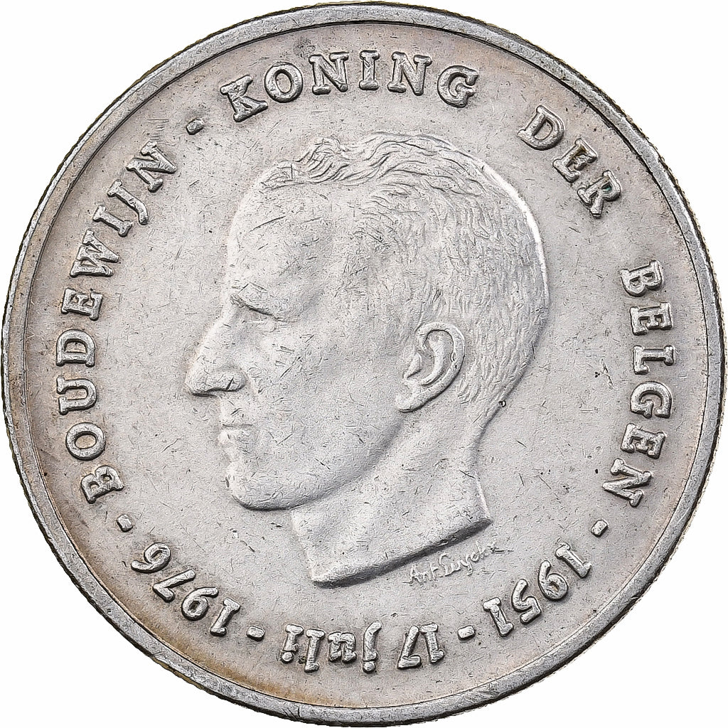 België, 250 Francs, 250 Frank, 1976, Brussels, Zilver, ZF+, KM:158.1