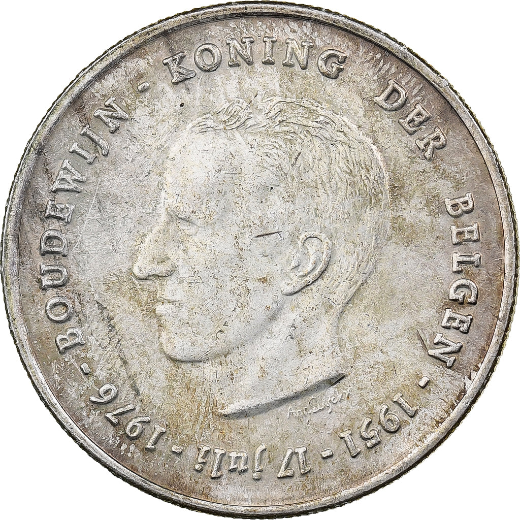 Bélgica, 250 Francs, 250 Frank, 1976, Brussels, Prata, EF(40-45), KM:158.1