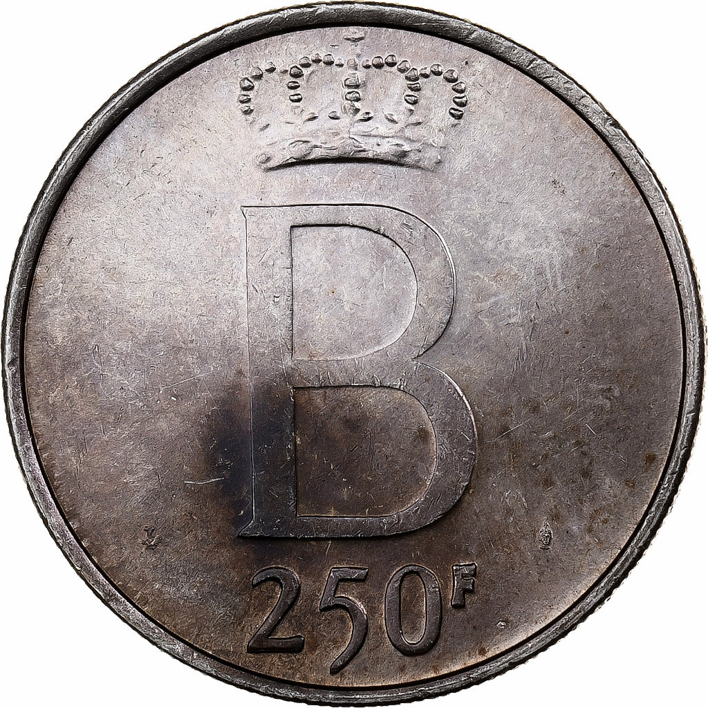 Belgio, 250 Francs, 250 Frank, 1976, Brussels, Argento, BB+, KM:158.1