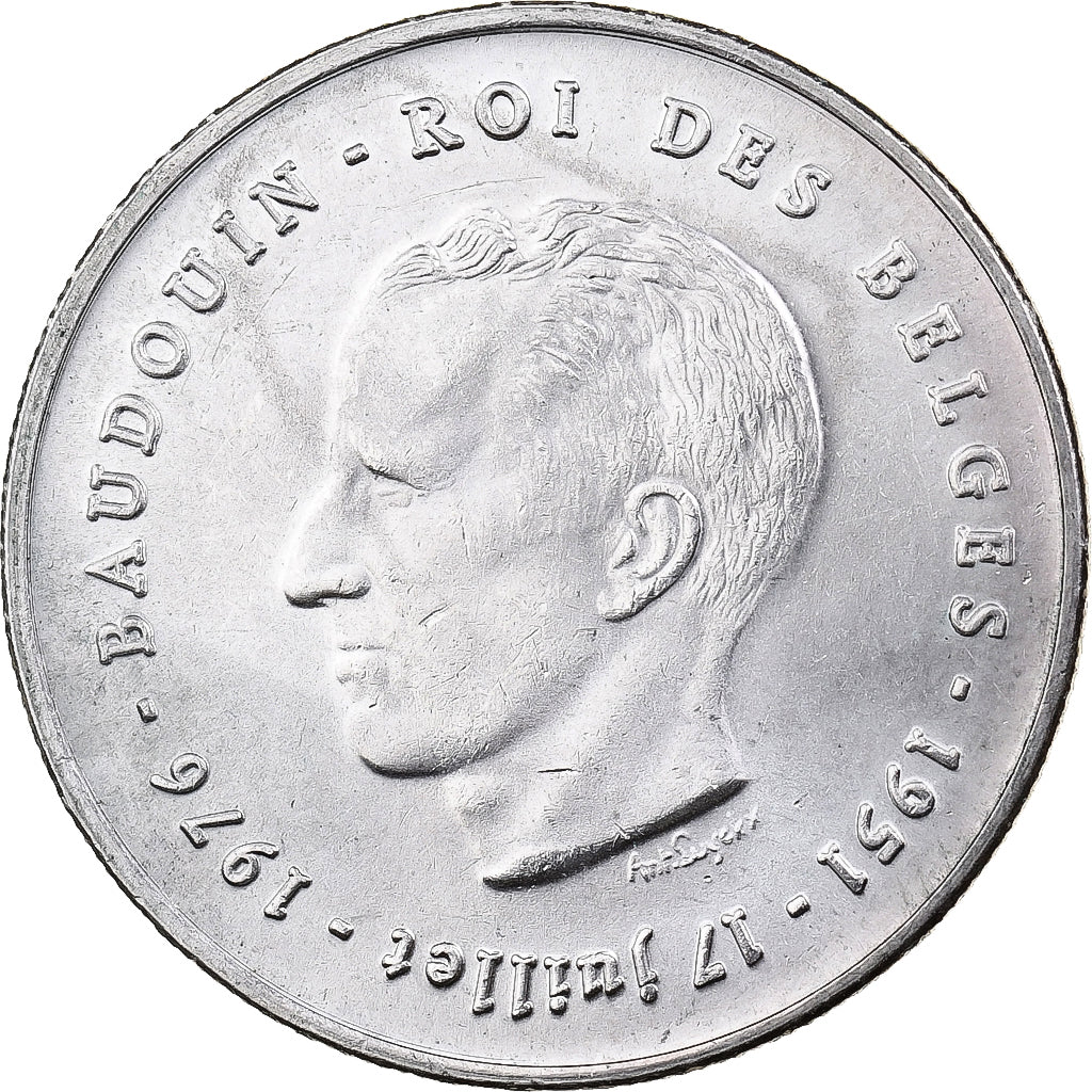 België, 250 Francs, 250 Frank, 1976, Zilver, ZF+, KM:157.1