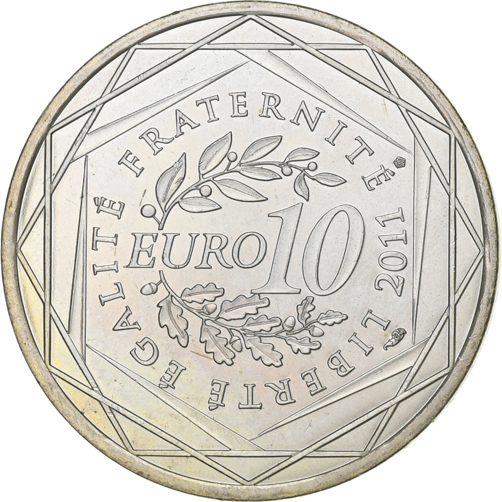 France, 10 Euro, Euros des régions, 2011, Silver, AU(55-58)