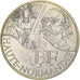 France, 10 Euro, Haute-Normandie, 2012, Paris, Argent, TTB+, Gadoury:EU514