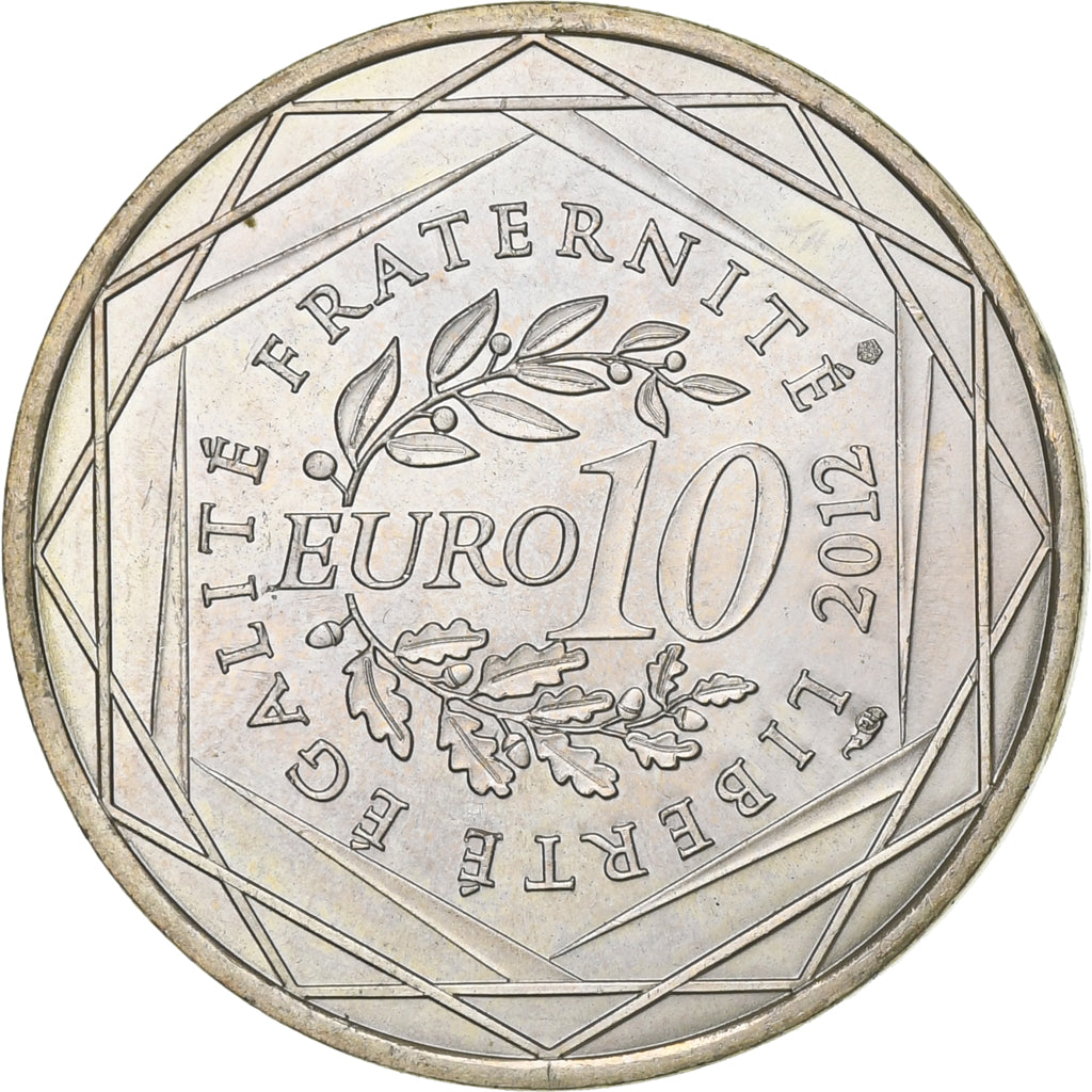 France, 10 Euro, Haute-Normandie, 2012, Paris, Argent, TTB+, Gadoury:EU514