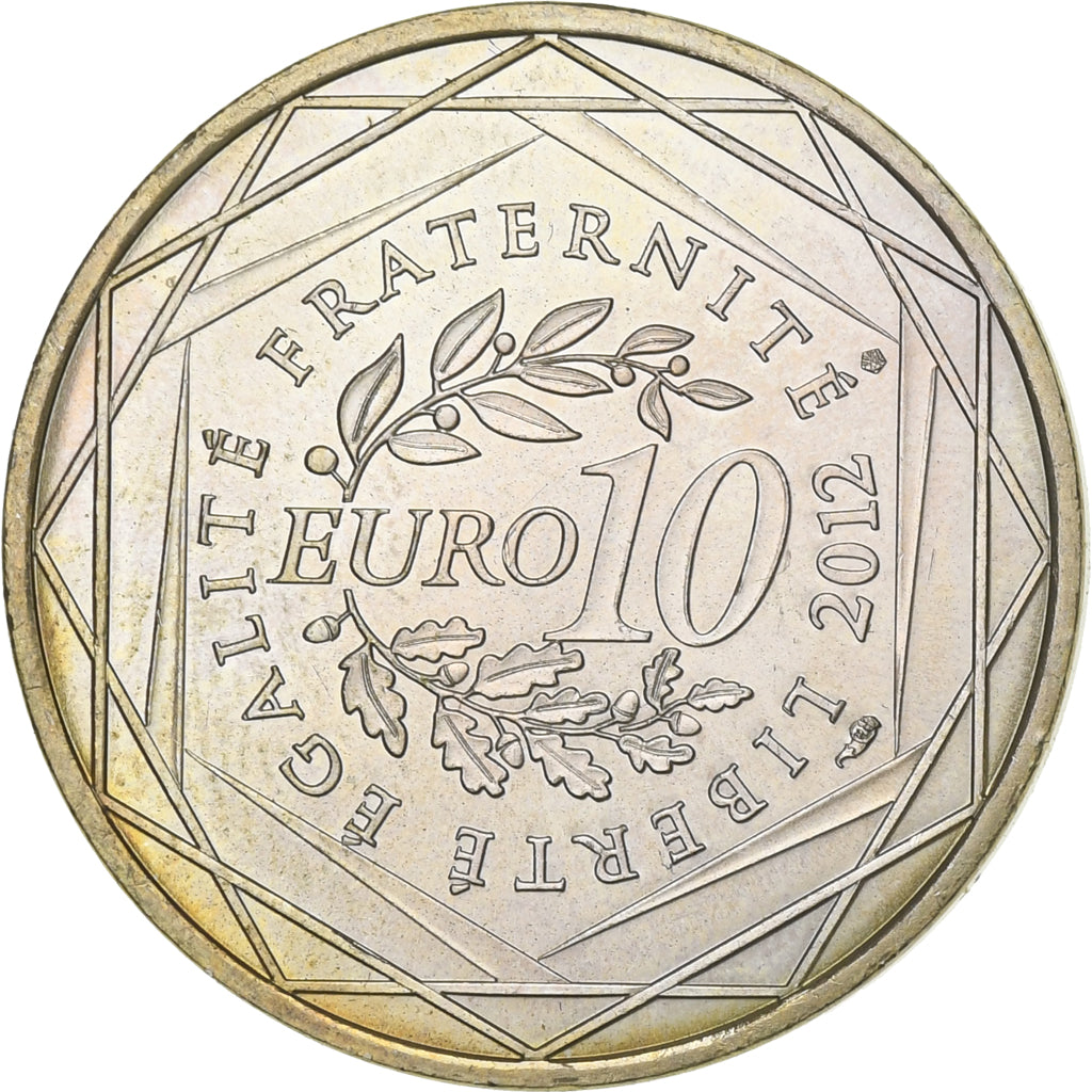 Frankrijk, 10 Euro, Haute-Normandie, 2012, Paris, Zilver, PR, Gadoury:EU514