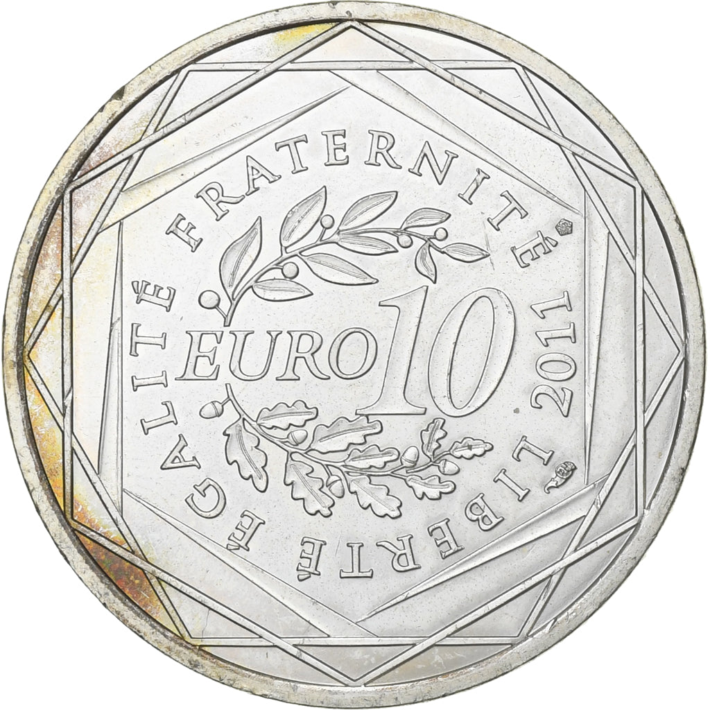 Frankrijk, 10 Euro, Euros des régions, 2011, Zilver, PR