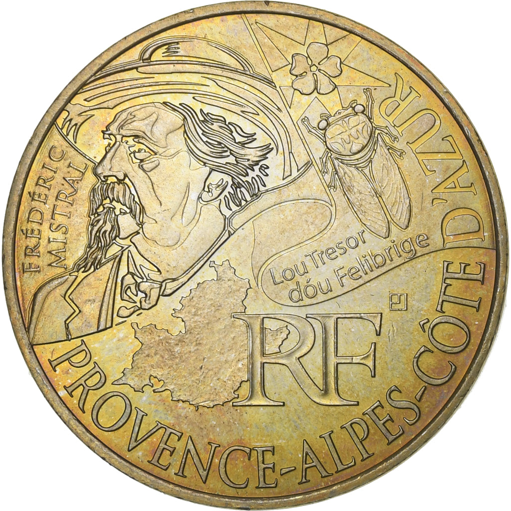 França, 10 Euro, Euros des régions, 2012, Prata, AU(55-58)