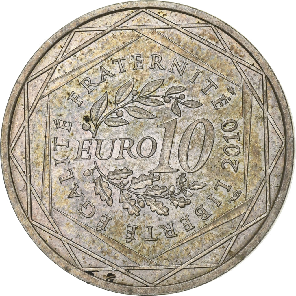 França, 10 Euro, Euros des régions, 2010, Paris, Prata, EF(40-45), KM:1648