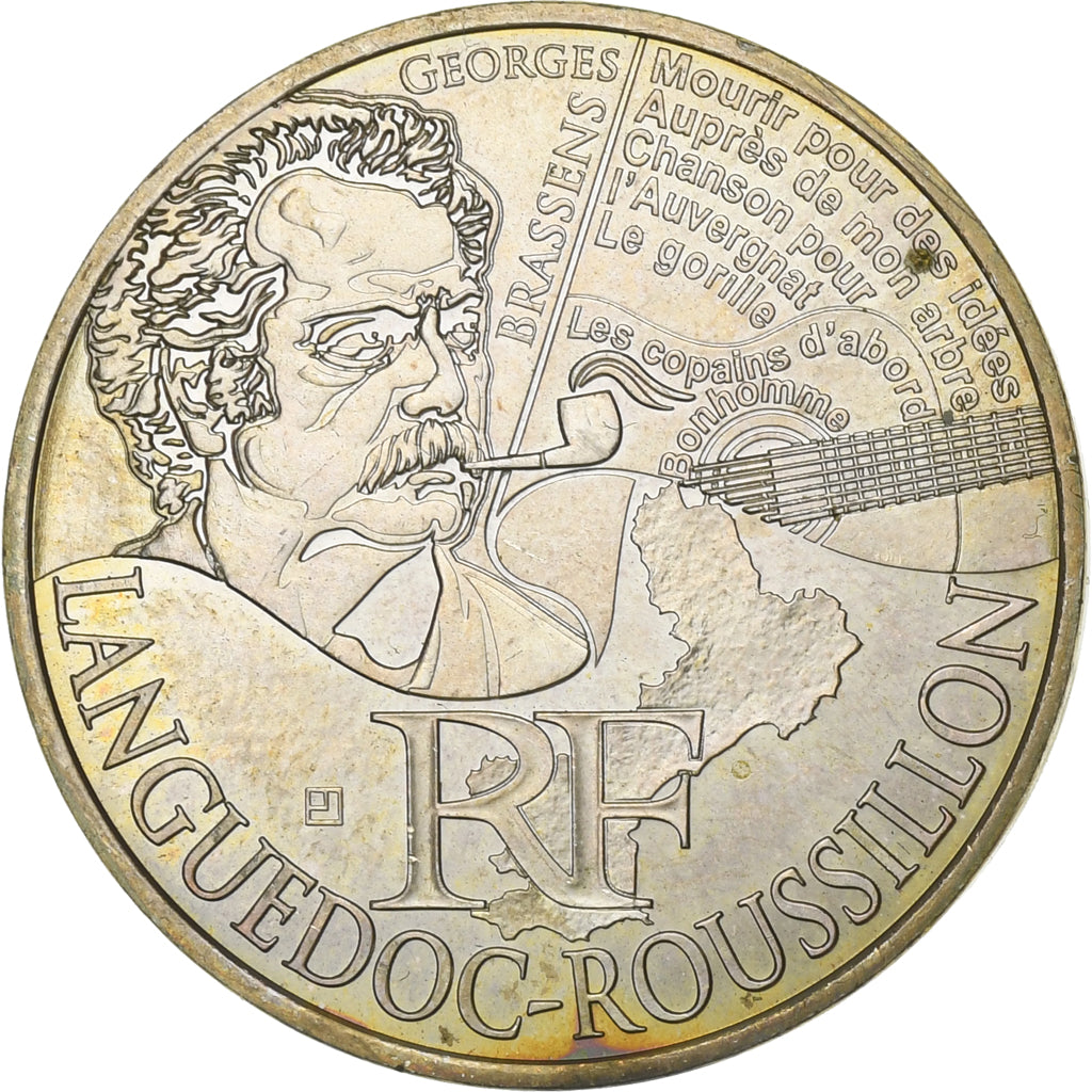 França, 10 Euro, 2012, Paris, Prata, AU(55-58), Gadoury:EU514, KM:1877