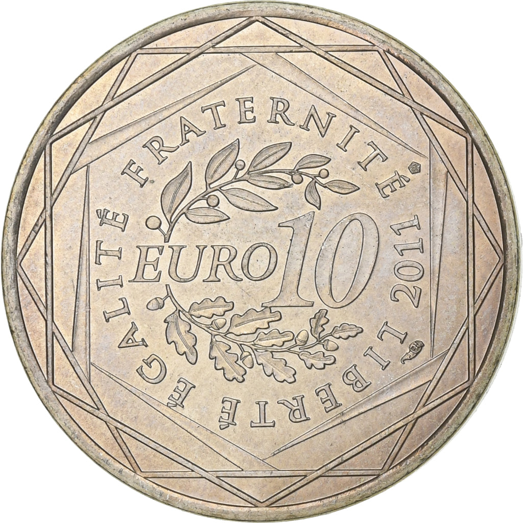 France, 10 Euro, Euros des régions, 2011, Paris, Argent, SUP, KM:1748