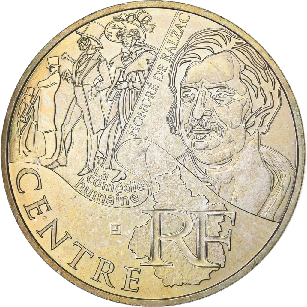 Francja, 10 Euro, Centre, 2012, Paris, Srebro, AU(55-58), Gadoury:EU514, KM:1868