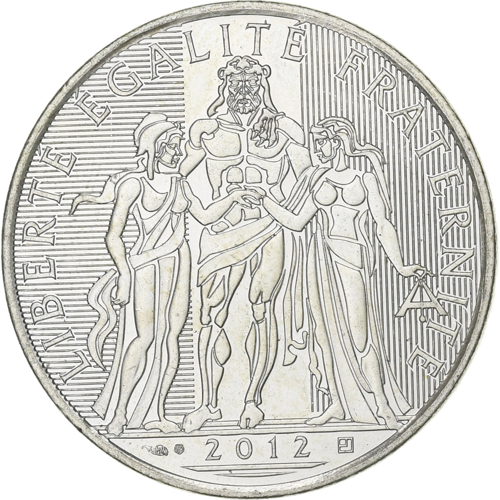 France, 10 Euro, 2012, Paris, Silver, MS(60-62), Gadoury:EU590, KM:2073