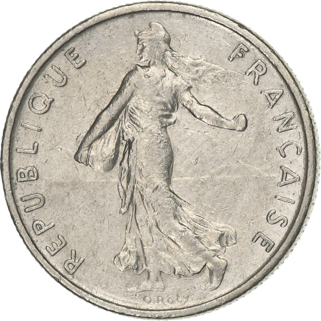 France, 1/2 Franc, Semeuse, 1966, Paris, Nickel, AU(50-53), Gadoury:429
