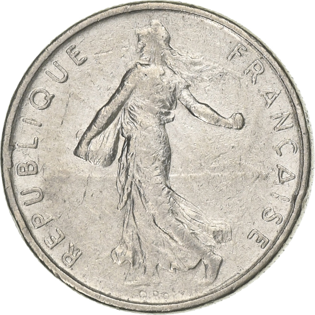 France, 1/2 Franc, Semeuse, 1971, Paris, Nickel, AU(50-53), Gadoury:429
